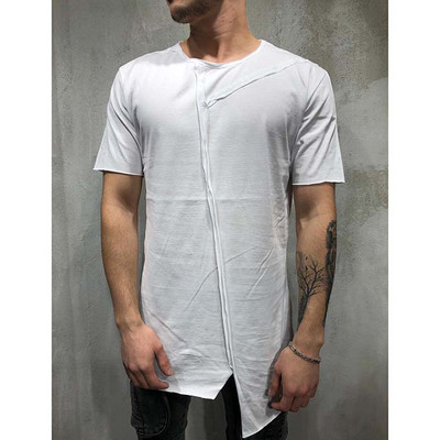 Tricou casual barbatesc model asimetric in mai multe culori