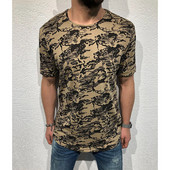 Alkalmi férfi póló rövid ujjú zöld, szürke és fehér színben