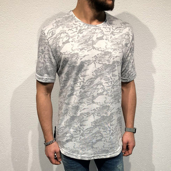 Alkalmi férfi póló rövid ujjú zöld, szürke és fehér színben