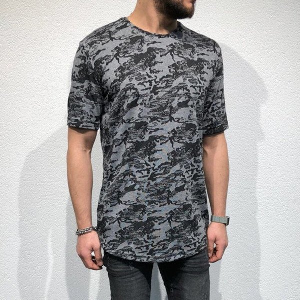 Alkalmi férfi póló rövid ujjú zöld, szürke és fehér színben