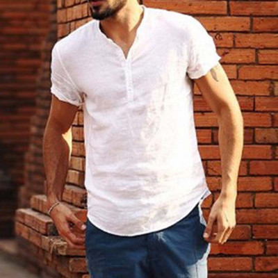 Alkalmi férfi ing, rövid ujjal és gombokkal, négy színben