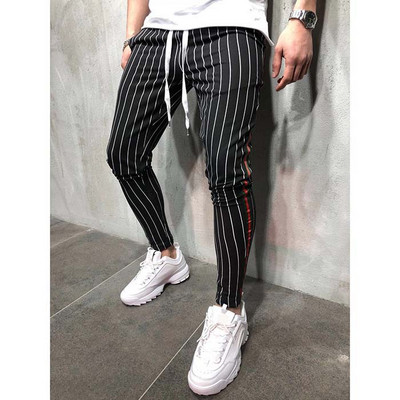 Modern férfi hosszú nadrág három színben nyakkendővel