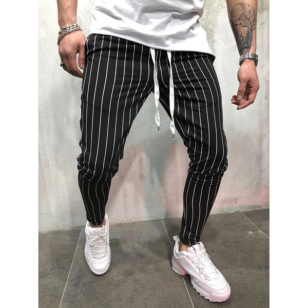 Modern férfi hosszú nadrág három színben nyakkendővel