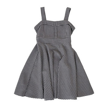 Kockás női ruha széles pántokkal, többféle színben