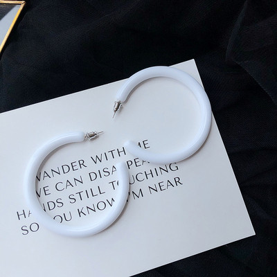 Cercei casual dama in albastru si alb