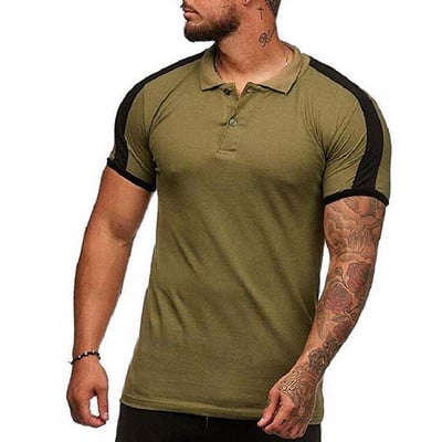 Modern férfi blúz rövid ujjal és gombokkal, különböző színekben