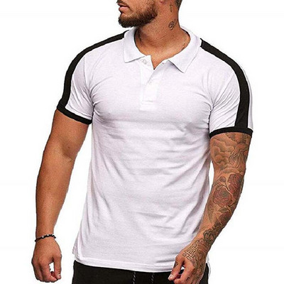 Modern férfi blúz rövid ujjal és gombokkal, különböző színekben