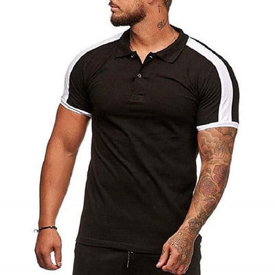 Modern férfi blúz rövid ujjal és gombokkal, különböző színekben