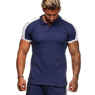 Modern férfi blúz rövid ujjal és gombokkal, különböző színekben