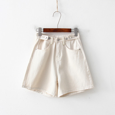 Pantaloni scurți de damă în albastru și alb