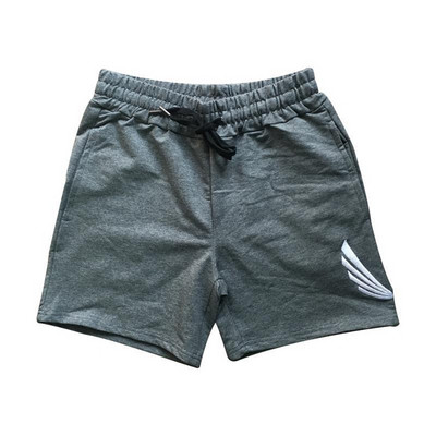 Pantaloni scurți pentru bărbați cu aplicație în albastru, gri și negru