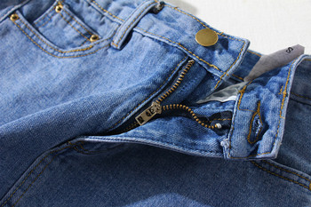 Fusta de dama din denim cu talie inalta in albastru