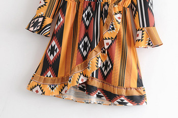 Rochie de dama colorata cu decolteu in V