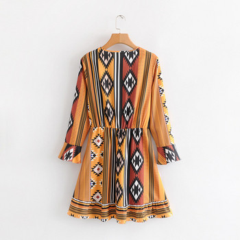 Rochie de dama colorata cu decolteu in V