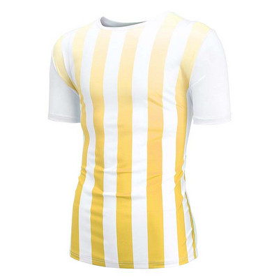 Tricou barbatesc modern cu decolteu O in mai multe culori si imprimeu color