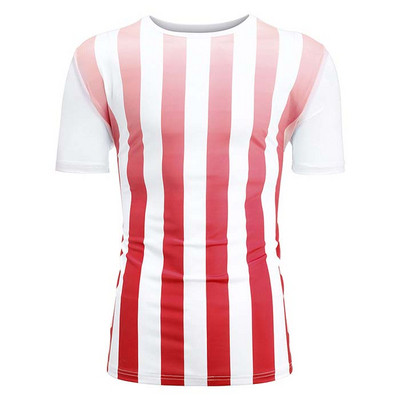 Tricou barbatesc modern cu decolteu O in mai multe culori si imprimeu color