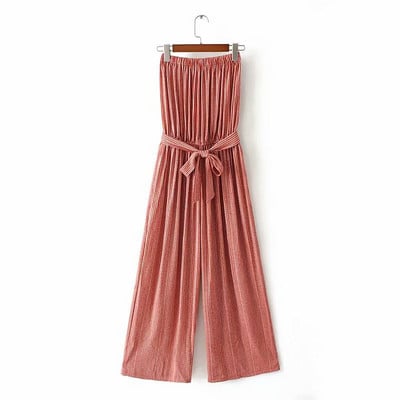 Γυναικείες ολόσωμες φόρμες με ζώνη σε δύο χρώματα