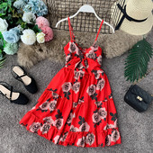 Rochie eleganta de dama cu bretele subtiri in trei culori