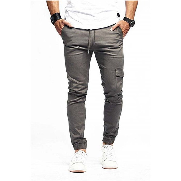 Alkalmi férfi nadrág fűzővel és zsebbel négy színben