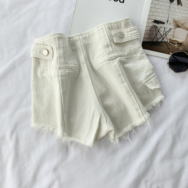 Blugi de dama cu fermoar in alb si negru