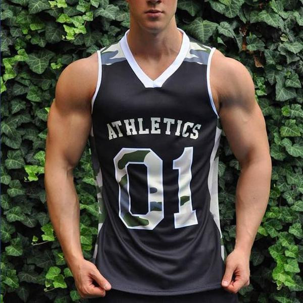 Maieu sport pentru bărbați cu imprimeu în patru culori