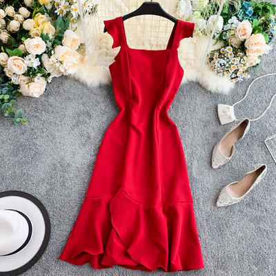 Rochie moderna de dama cu decolteu patrat in mai multe culori