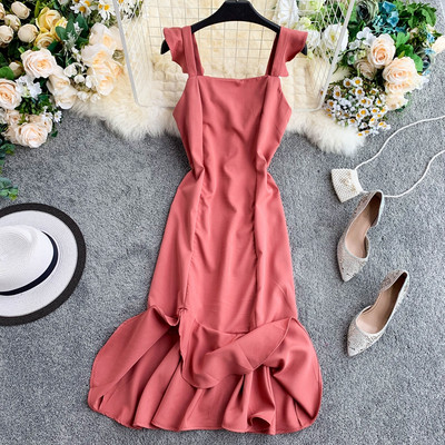 Rochie moderna de dama cu decolteu patrat in mai multe culori