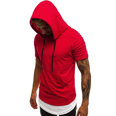 Tricou casual barbatesc cu maneci scurte si cravate in patru culori