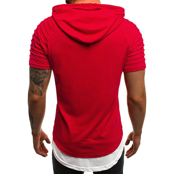 Tricou casual barbatesc cu maneci scurte si cravate in patru culori