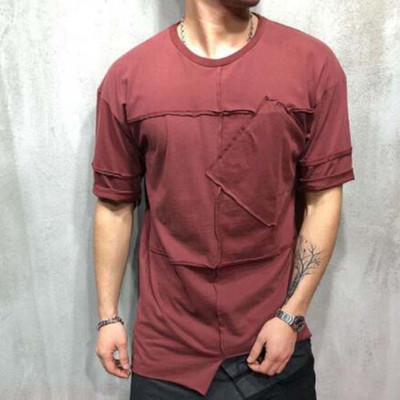 Tricou casual barbatesc model asimetric in patru culori