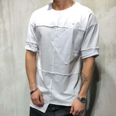 Tricou casual barbatesc model asimetric in patru culori