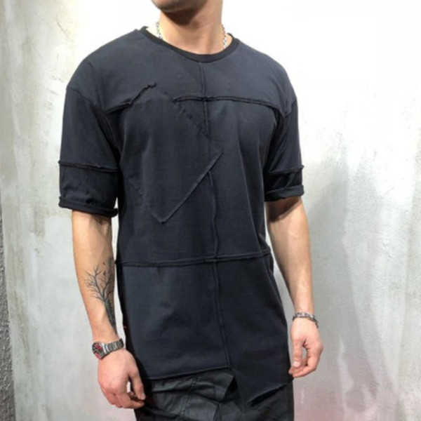 Tricou casual barbatesc model asimetric in patru culori