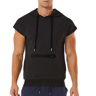 Bluză bărbătească modernă cu cravate și glugă în trei culori