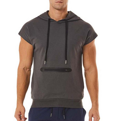 Bluză bărbătească modernă cu cravate și glugă în trei culori