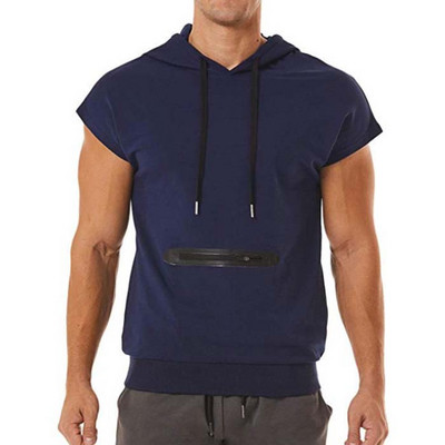 Bluză bărbătească modernă cu cravate și glugă în trei culori