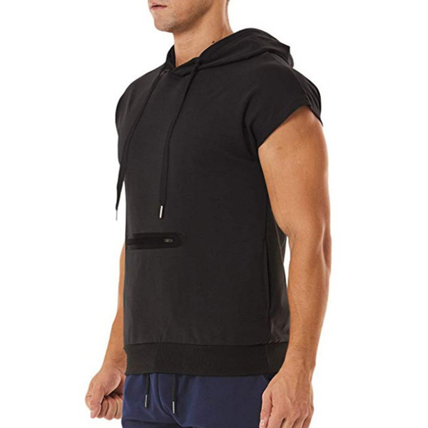 Bluză bărbătească modernă cu cravate și glugă în trei culori