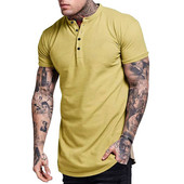 Modern férfi póló gombokkal és rövid ujjú három színben