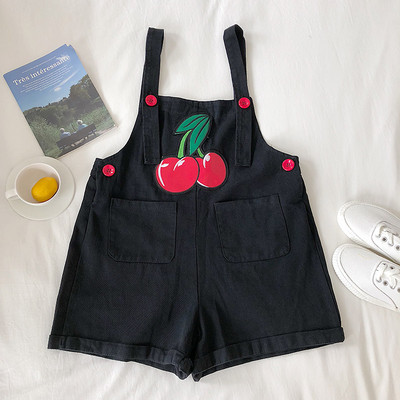 Μοντέρνα γυναικεία ολοσωμη φόρμα με κεντήματα και τσέπες σε μαύρο, λευκό και πράσινο χρώμα