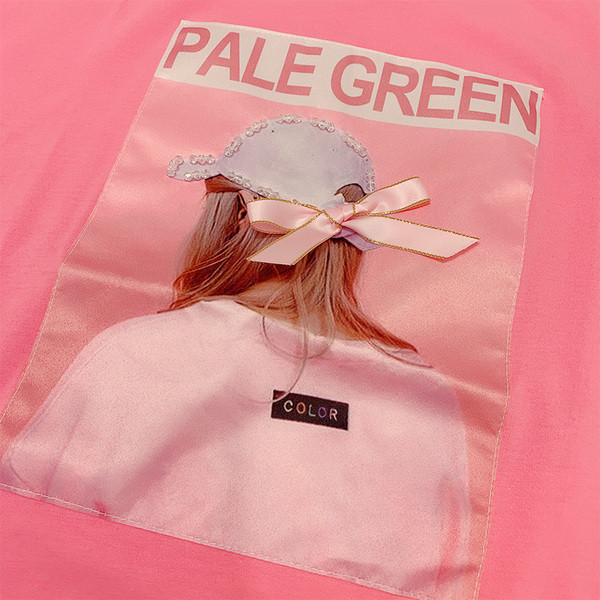 Tricou dama cu aplicatie in trei culori