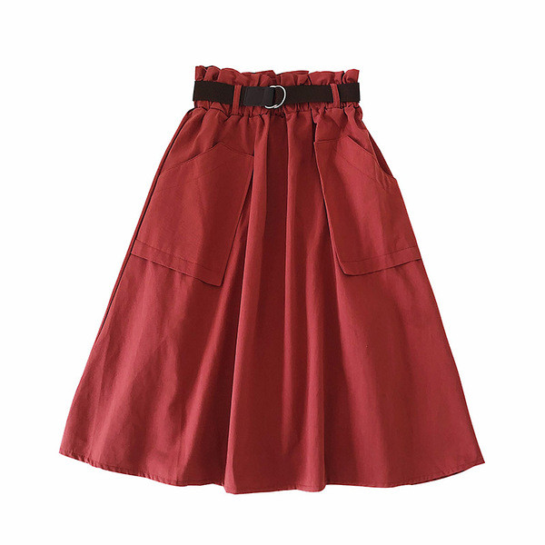 Fusta de dama eleganta cu talie inalta si buzunare in mai multe culori