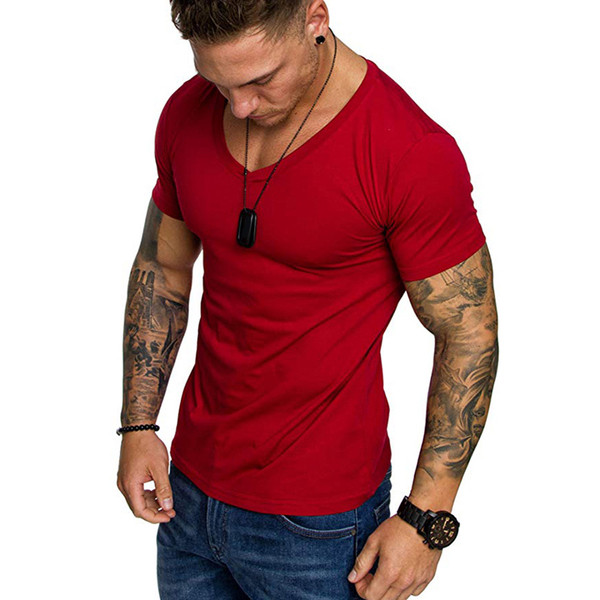 Modern férfi rövid ujjú póló különböző színekben