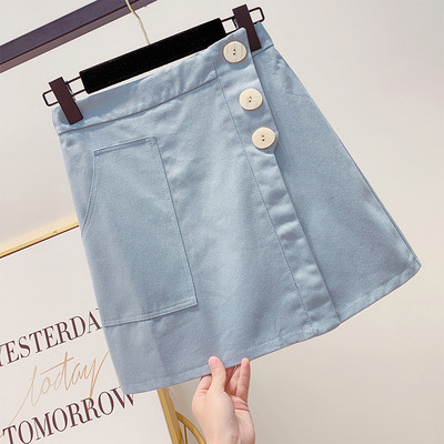 Fusta de dama moderna cu buzunar in mai multe culori