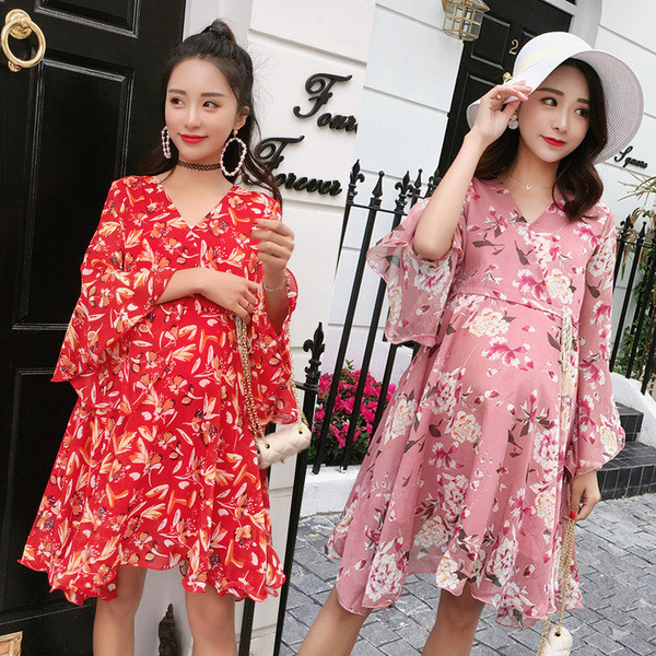 Rochie casual de dama pentru gravide in doua culori