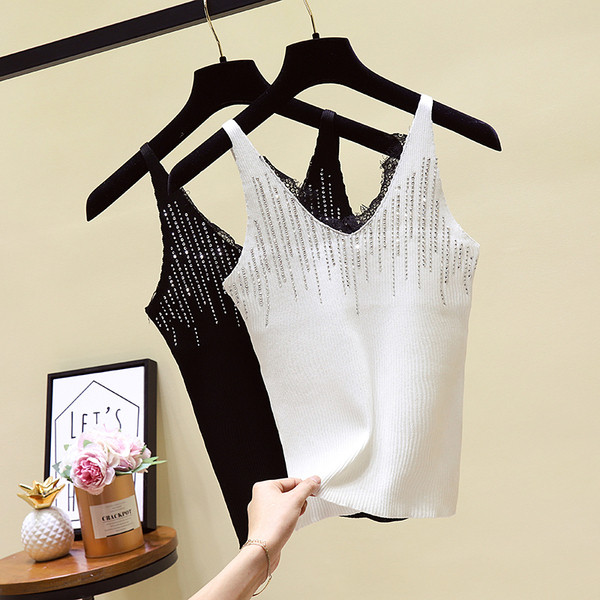 Maieu de damă cu pietre în alb și negru