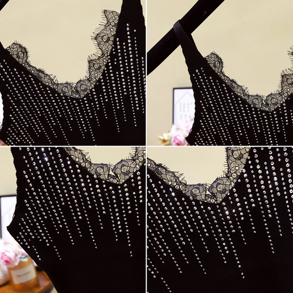 Maieu de damă cu pietre în alb și negru