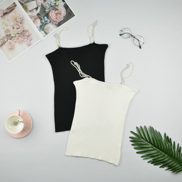 Top de damă cu element perlat în mai multe culori