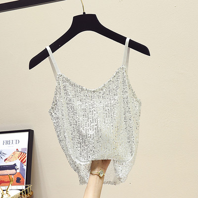 Stílusos női felső, flitterekkel, három színben