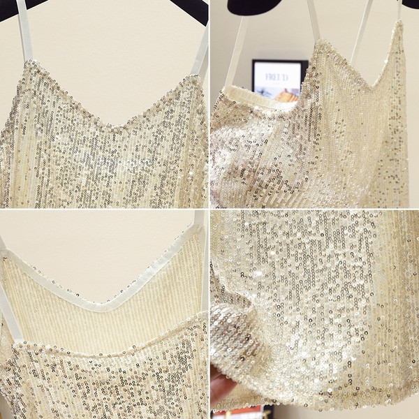 Stílusos női felső, flitterekkel, három színben