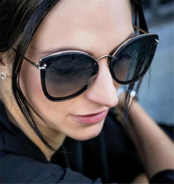 Model nou de ochelari de soare moderni de dama cu rama subtire in mai multe culori