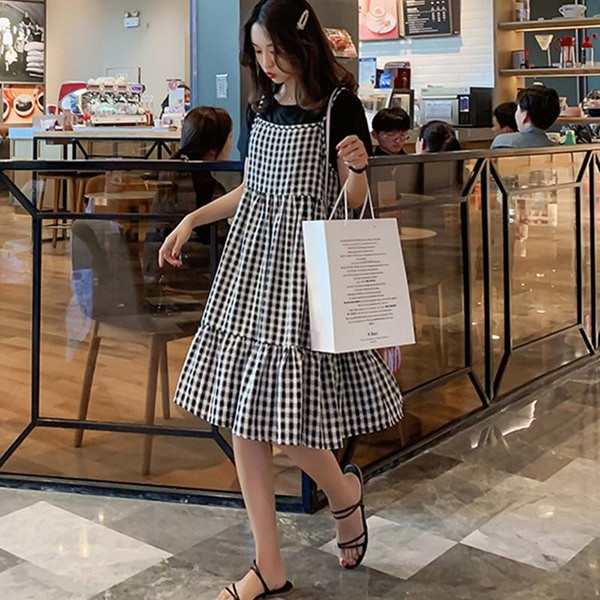 Rochie moderna de dama pentru gravide in doua culori